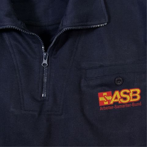 ASB Zippshirt mit Leistentasche