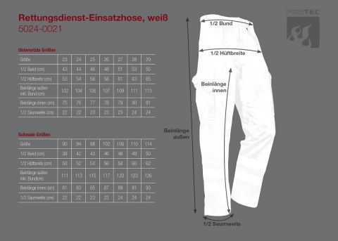 Rettungsdienst-Einsatzhose, weiß