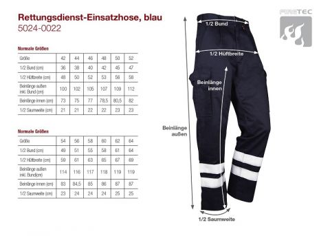 Rettungsdienst-Einsatzhose, blau