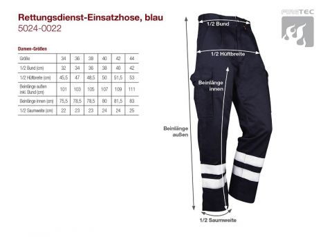 Rettungsdienst-Einsatzhose, blau