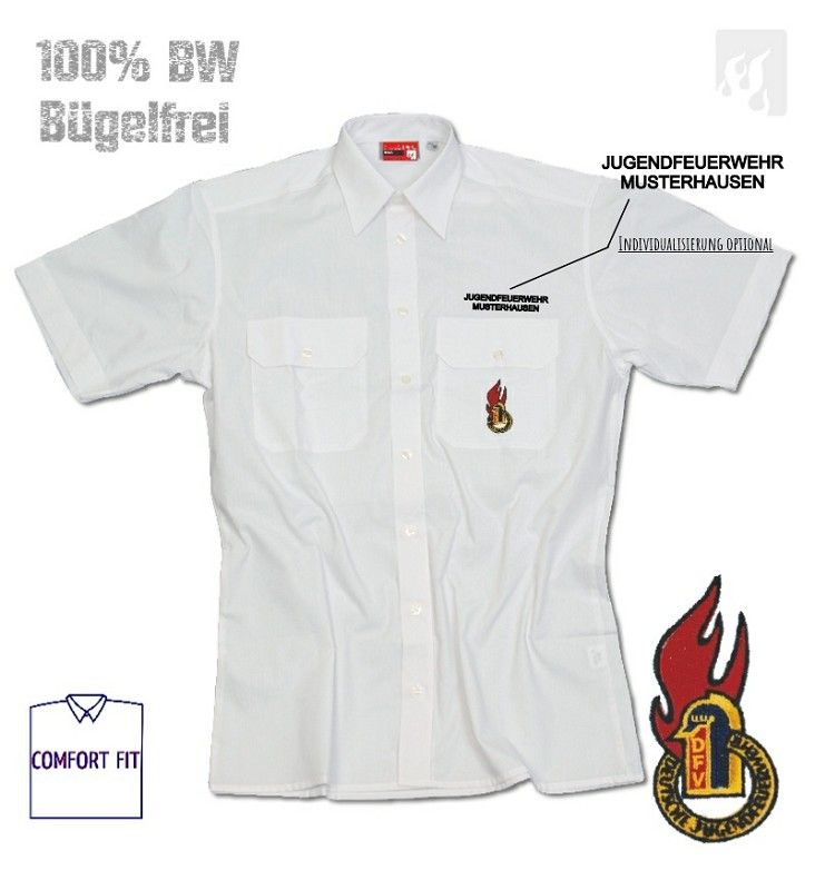Premium-Diensthemd DJF Firechief, 1/2 Arm
