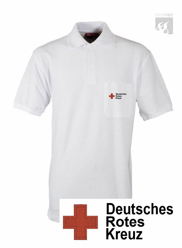 DRK Polo-Shirt weiß 1/2 Arm