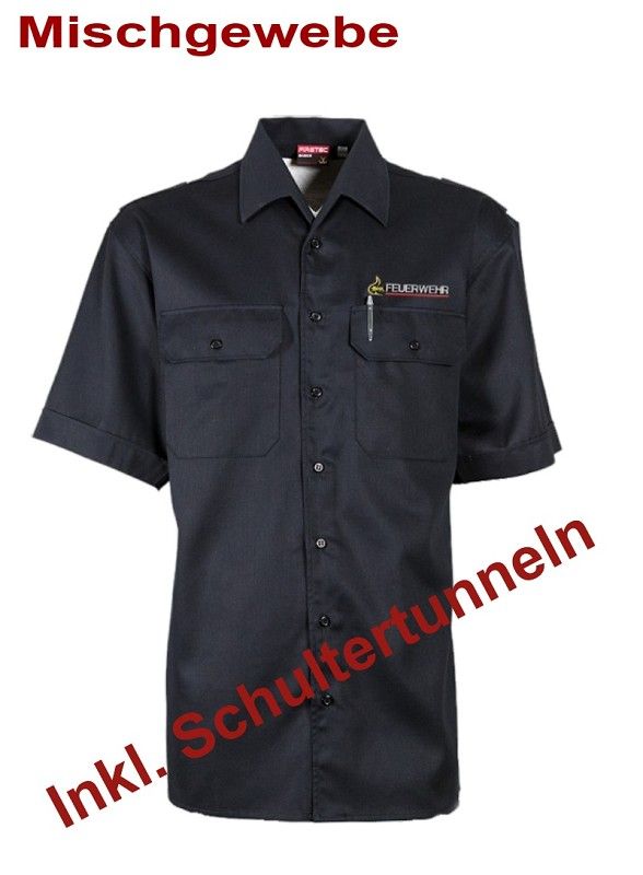 Diensthemd Variokragen 1/2 Arm  m. Stick Signet