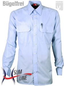 Diensthemd "SLIM", Fb. Imperialblau, 1/1-Arm