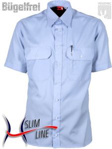 Diensthemd SLIM, Fb. Imperialblau, 1/2-Arm