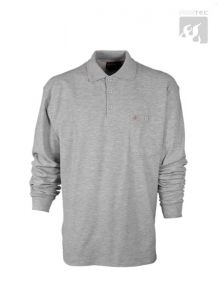 Polo-Shirt "hellgrau meliert" 1/1 Arm